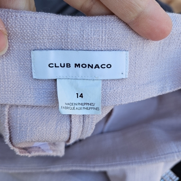 Club Monaco light pink textured knit capri pants size 14 - Picture 5 of 8